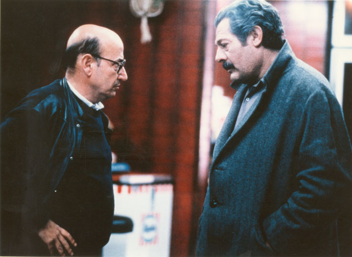 Theo&nbsp;Angelopoulos&nbsp;und&nbsp;Marcello&nbsp;Mastroianni&nbsp;während&nbsp;Dreharbeiten&nbsp;zum&nbsp;Film&nbsp;«Der&nbsp;Bienenzüchter».