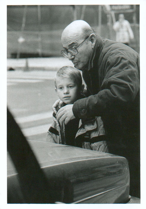 &nbsp;Theo&nbsp;Angelopoulos&nbsp;und&nbsp;Aquileas&nbsp;Skevis&nbsp;während&nbsp;Dreharbeiten&nbsp;zum&nbsp;Film&nbsp;«Die&nbsp;Ewigkeit&nbsp;und&nbsp;ein&nbsp;Tag»,&nbsp;Michèle&nbsp;Levieux.