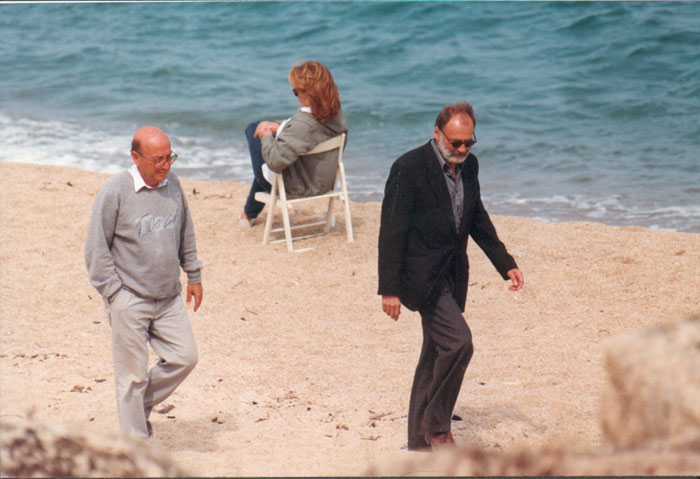 &nbsp;Theo&nbsp;Angelopoulos&nbsp;und&nbsp;Bruno&nbsp;Ganz&nbsp;während&nbsp;Dreharbeiten&nbsp;zum&nbsp;Film&nbsp;«Die&nbsp;Ewigkeit&nbsp;und&nbsp;ein&nbsp;Tag»&nbsp;in&nbsp;Thessaloniki,&nbsp;1997.